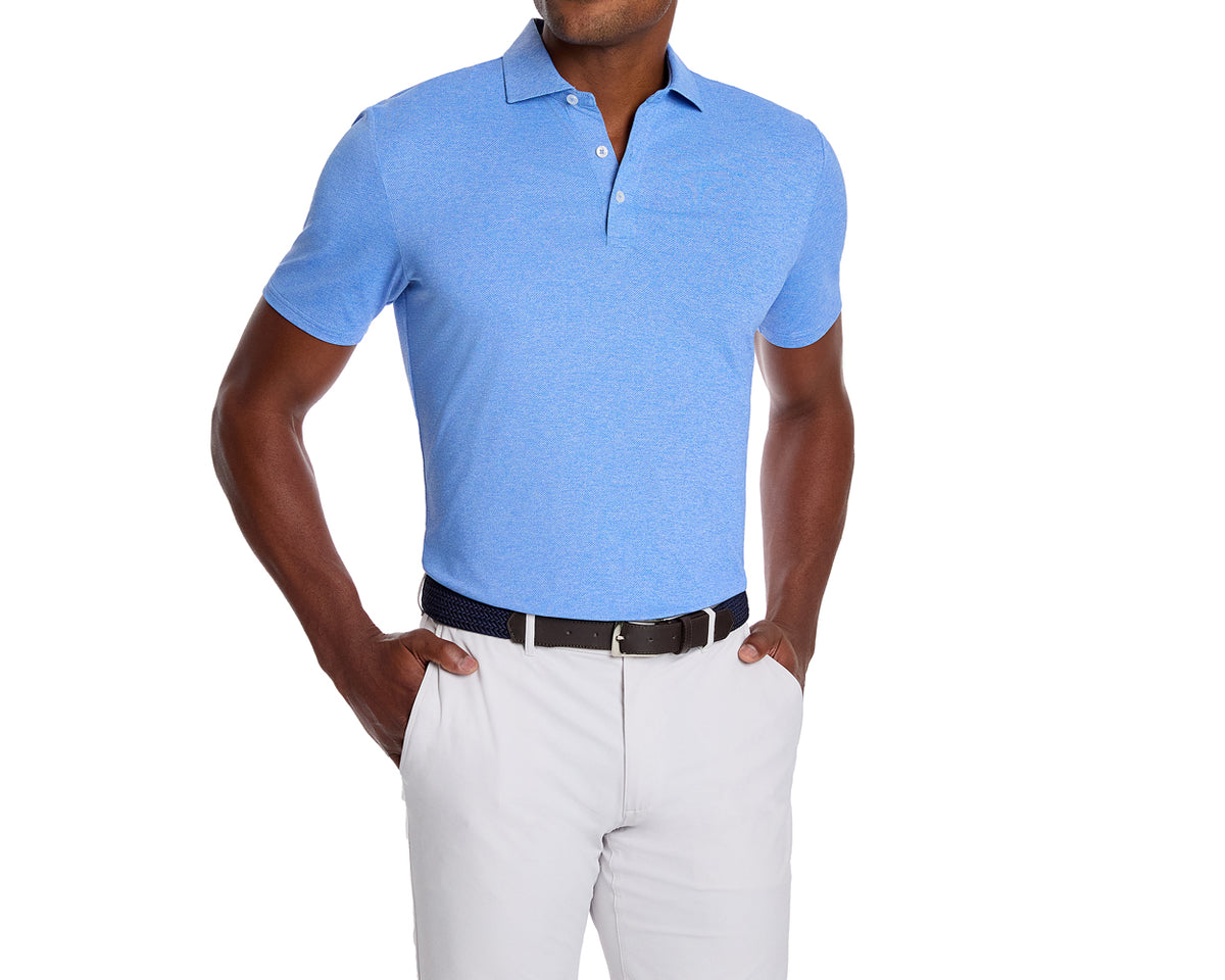 The Bradley Shirt: Heathered Marlin Blue