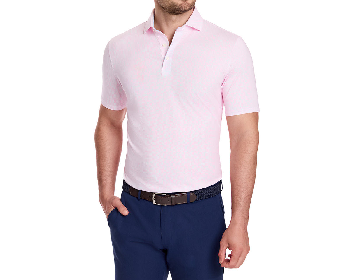 The Holt Shirt: White & Scotch Pink