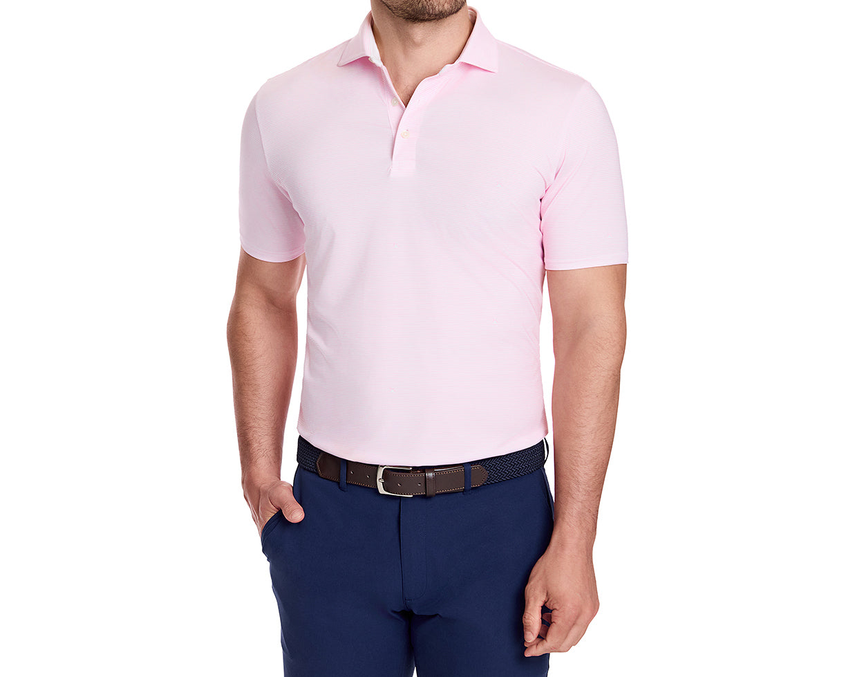 The Finley Shirt: White & Scotch Pink