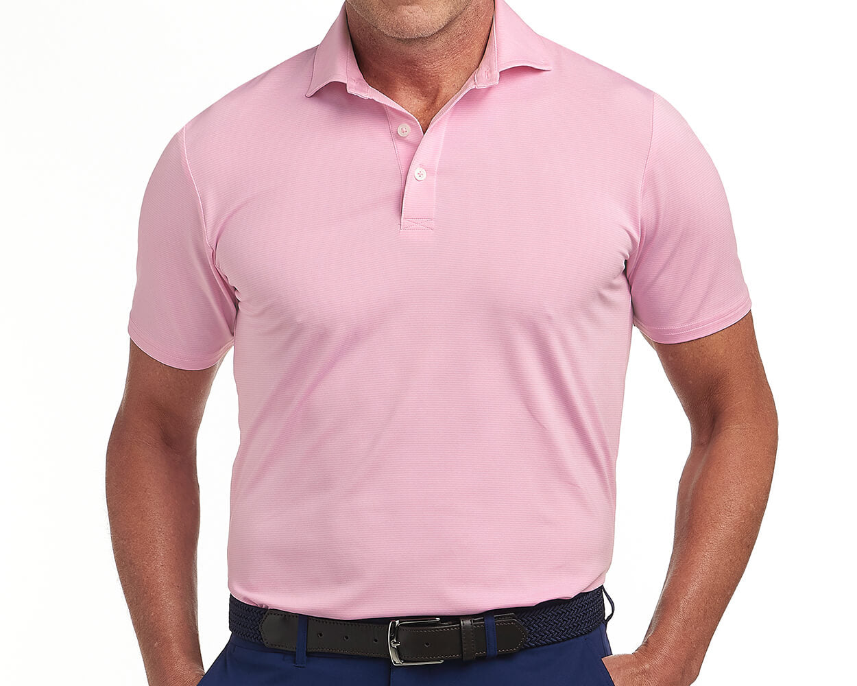 The Hunter Shirt: Scotch Pink & White