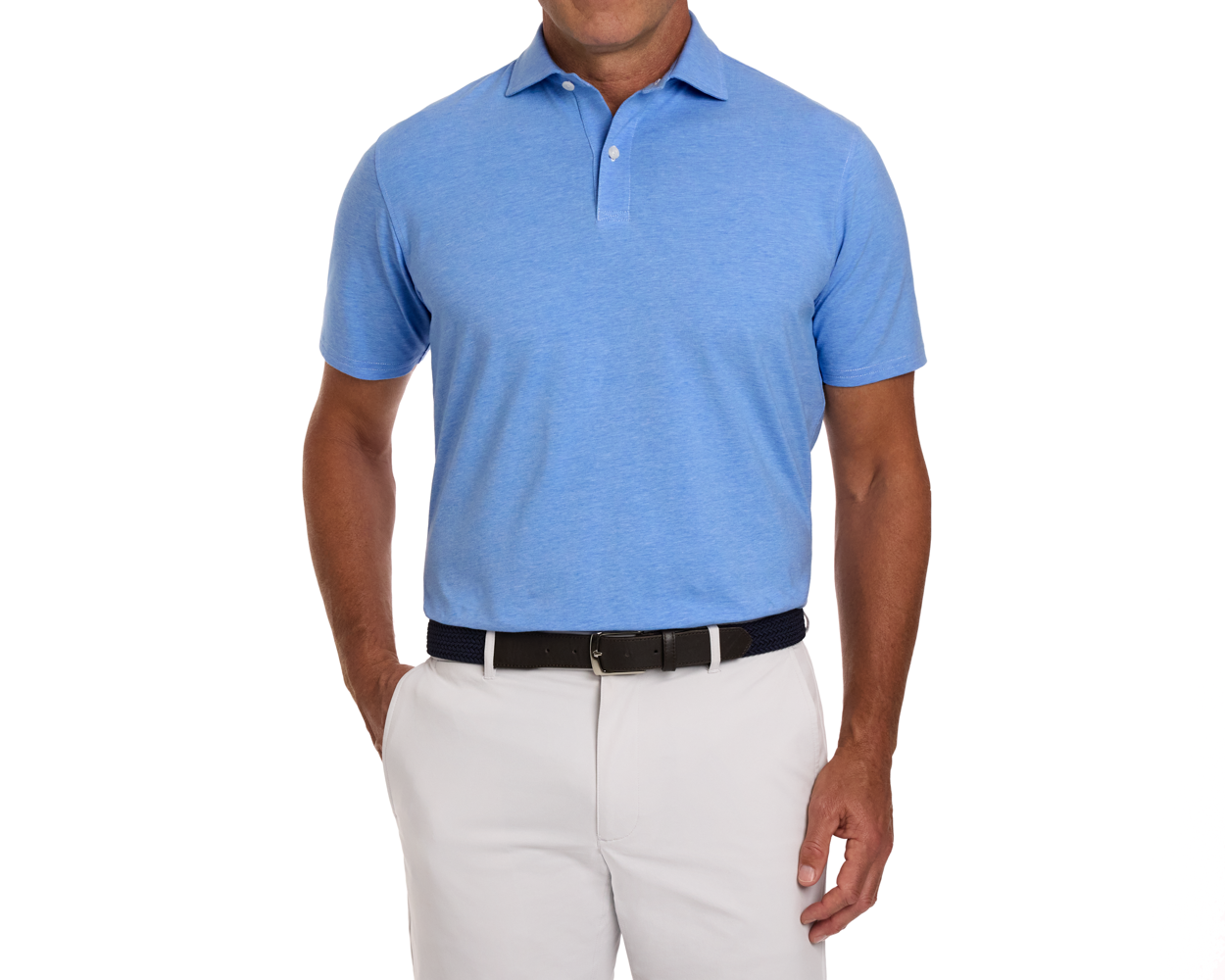 The Hatcher Shirt: Horizon Blue & White