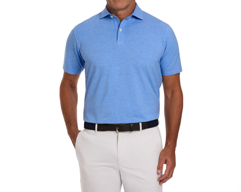 The Hatcher Shirt: Horizon Blue & White