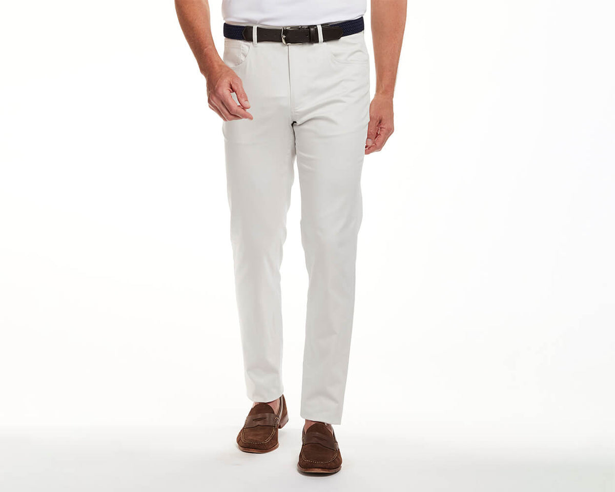 The Warner Pant: Stone 32" Length