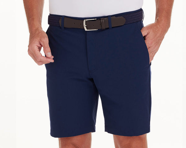 Men's Navy Blue Golf Shorts | Holderness & Bourne