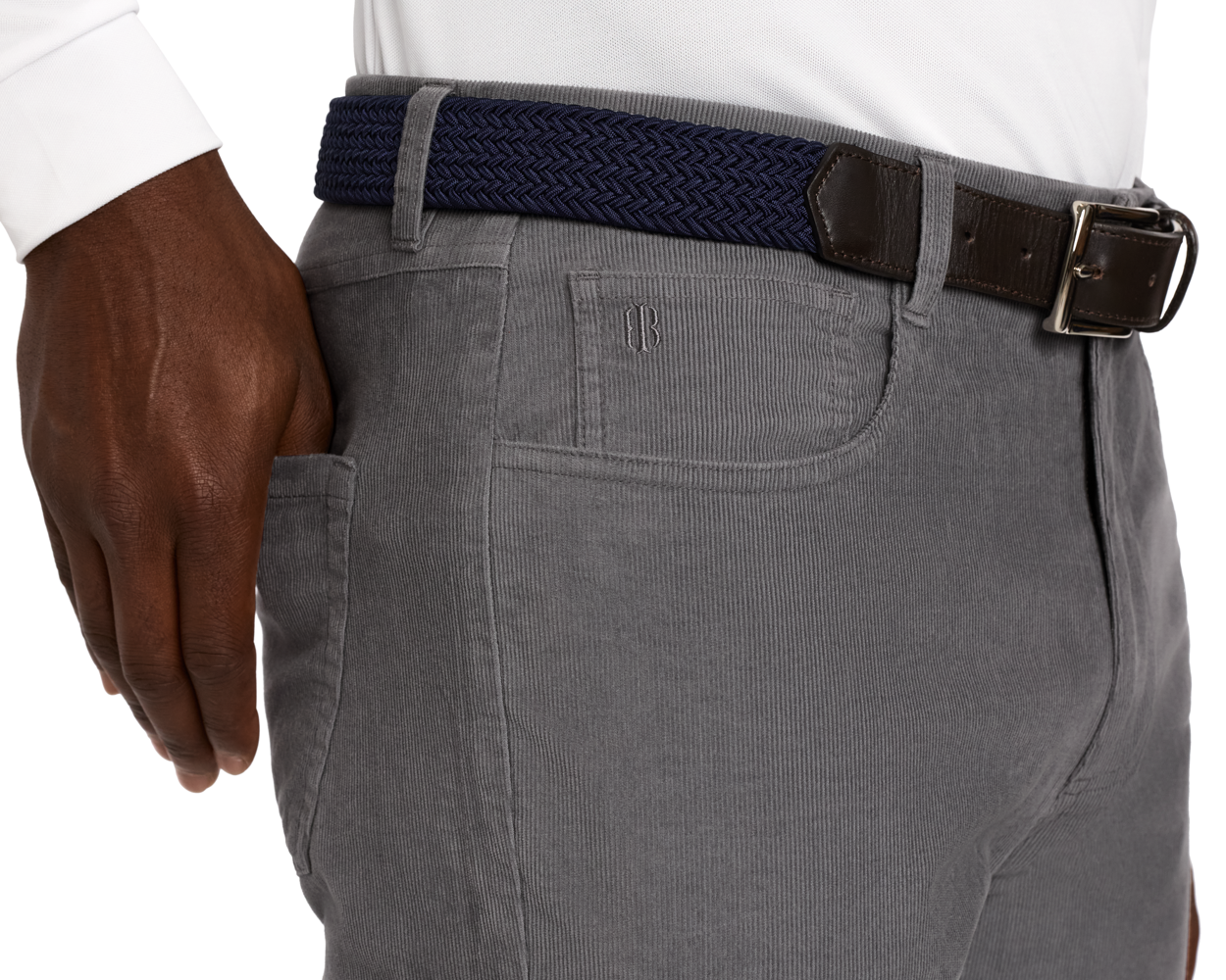 The Baxter Pant: Smoke 34" Length