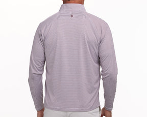 The Reid Pullover: Heathered Port & White