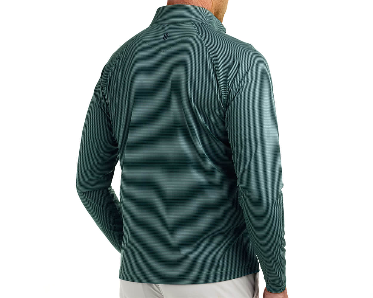 Holderness & Bourne The Reid Navy & Sage Athletic Quarter Zip