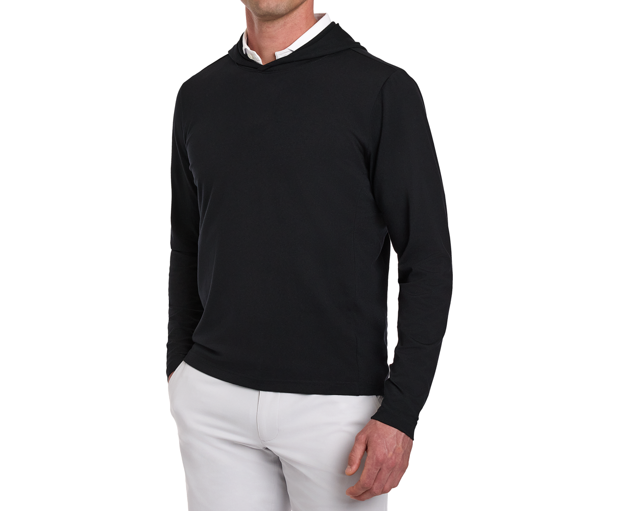 HYPEGOLF ブラック スウェットBUMP JERSEY PULL OVER Black Pullover Golf Hoodie | Holderness & Bourne