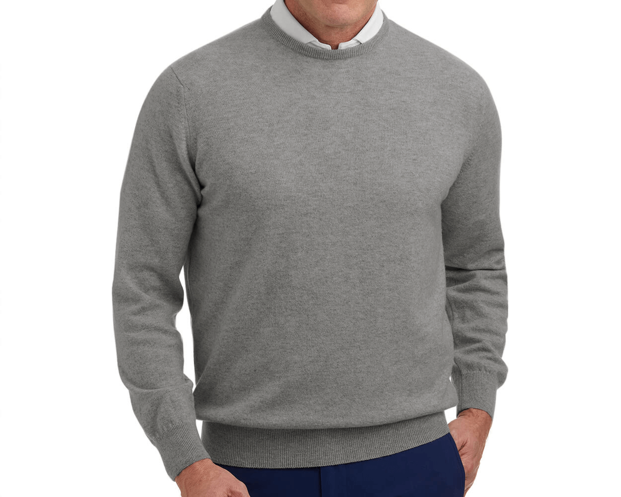 Men's Light Gray Cashmere Sweater | Holderness & Bourne Men's Light Gray Cashmere Sweater | Holderness & Bourne