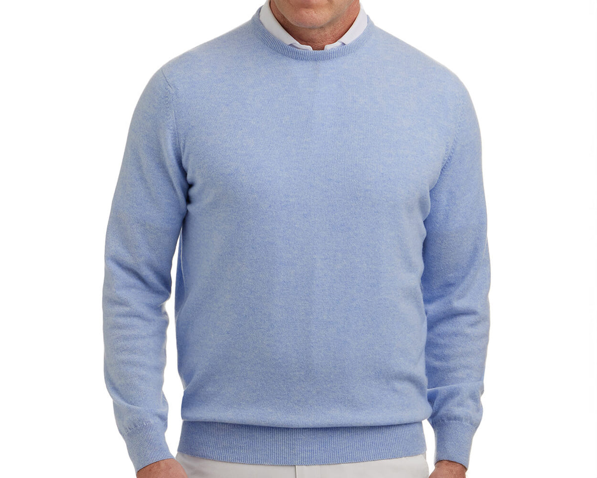 Holderness & Bourne The Buckley Men's Light Blue Cashmere Sweater