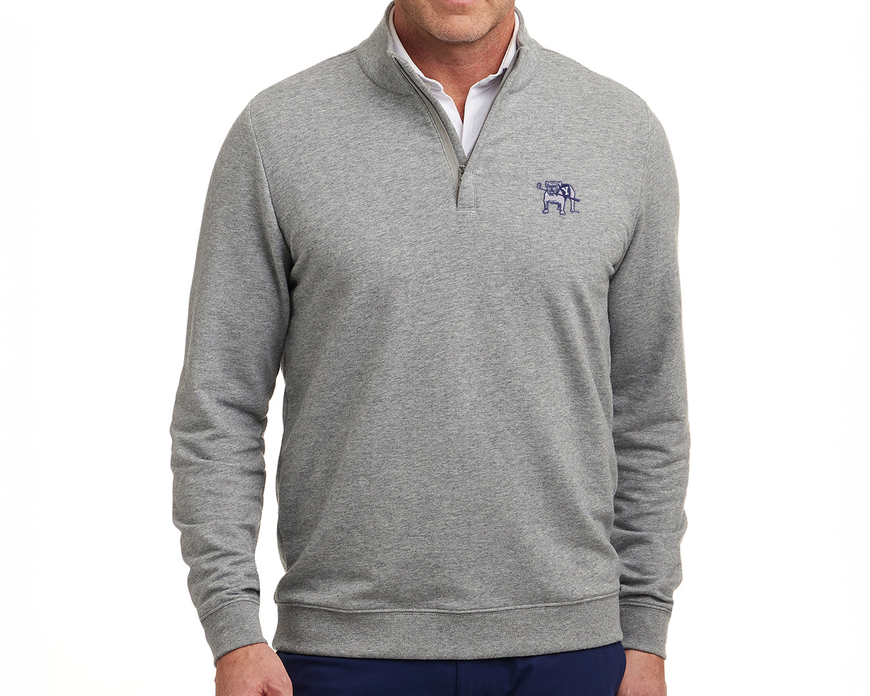 Yale Golf Course Harper Pullover: Heathered Gray