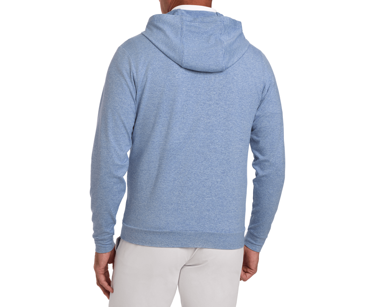 The Hamilton Hoodie: Heathered Maidstone Blue & White