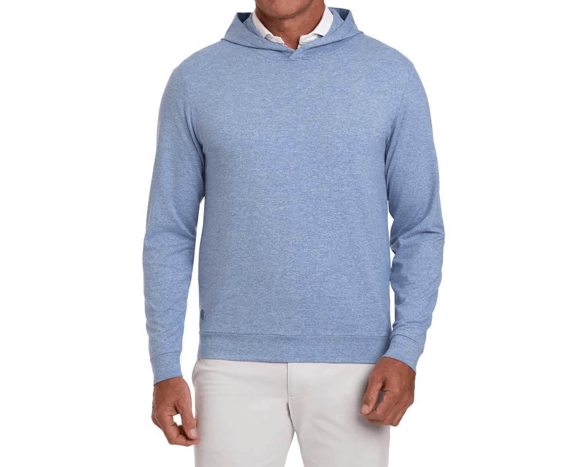 The Hamilton Hoodie: Heathered Maidstone Blue & White