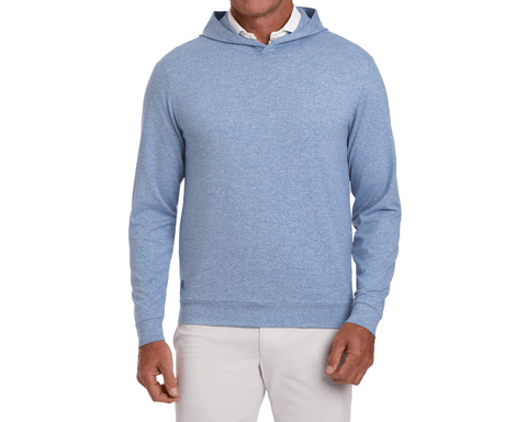 The Hamilton Hoodie: Heathered Maidstone Blue & White
