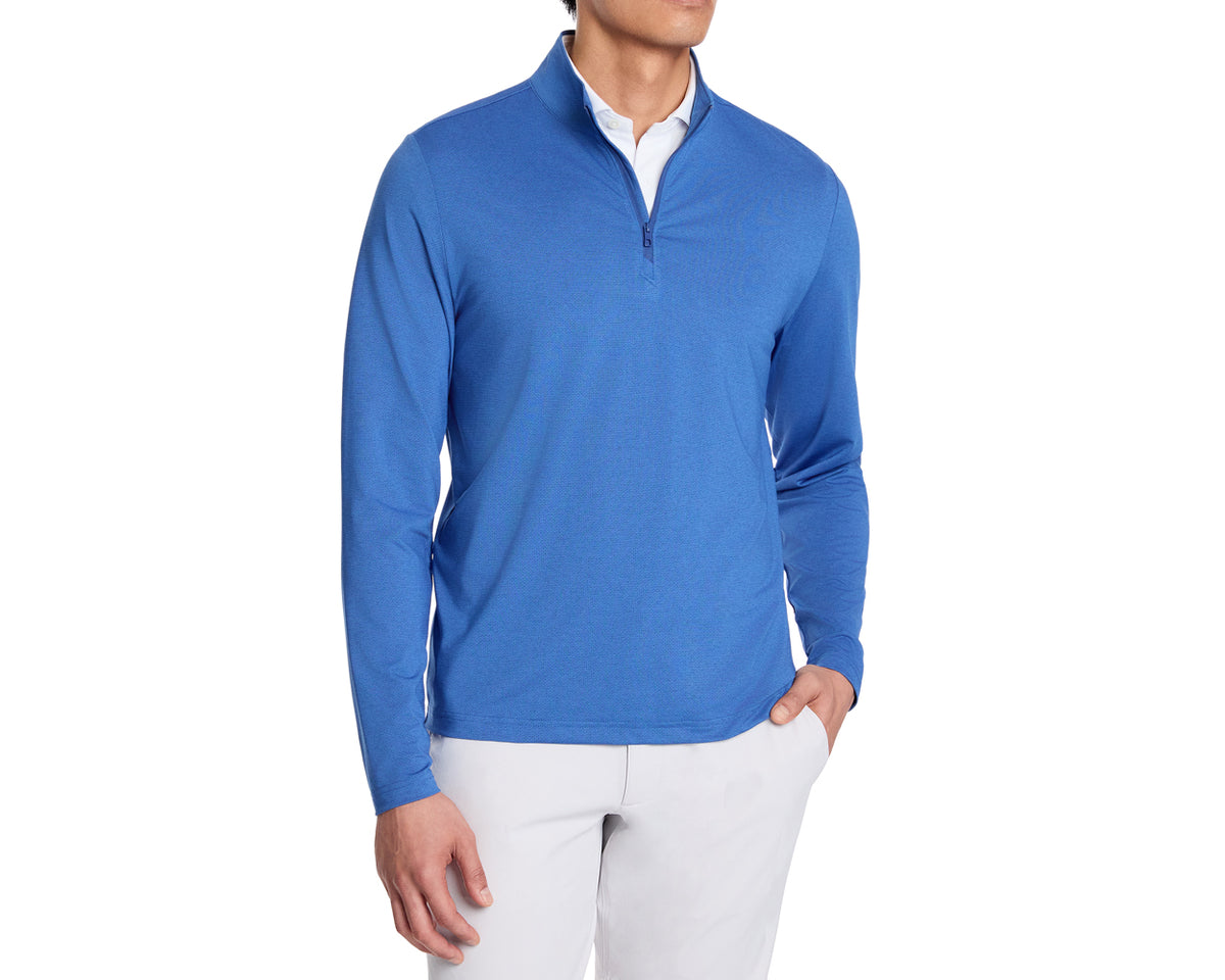 The Bell Pullover: Heathered Marlin Blue