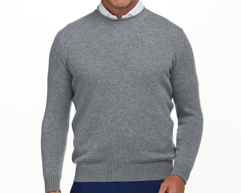 The Berwick Crewneck Sweater: Heathered Gray