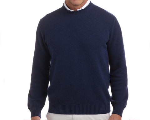 Holderness & Bourne The Berwick Navy Blue Pullover Sweater For Men