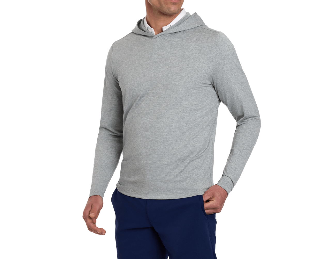 Huberstore グレー スウェット The Coaching Heathered Gray Athletic Hoodie | Holderness & Bourne