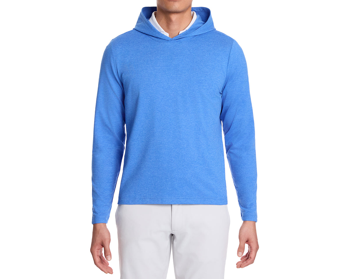 The Stowe Pullover: Heathered Marlin Blue