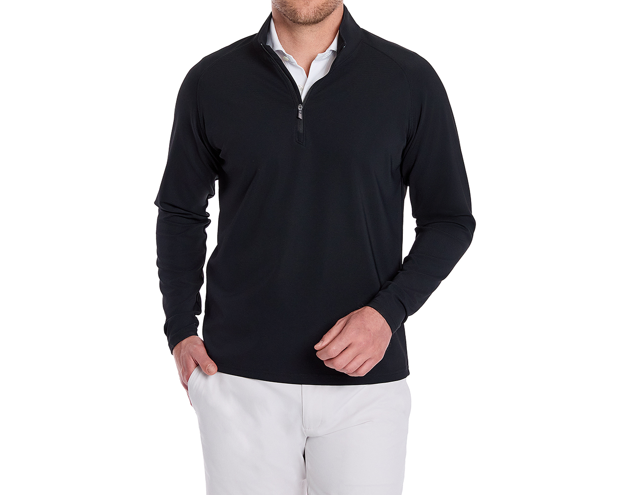 The Stuart Quarter-Zip: Black The Stuart Quarter-Zip: Black