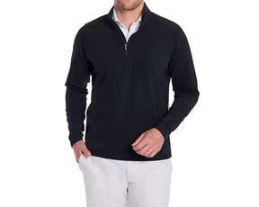 The Stuart Quarter-Zip: Black