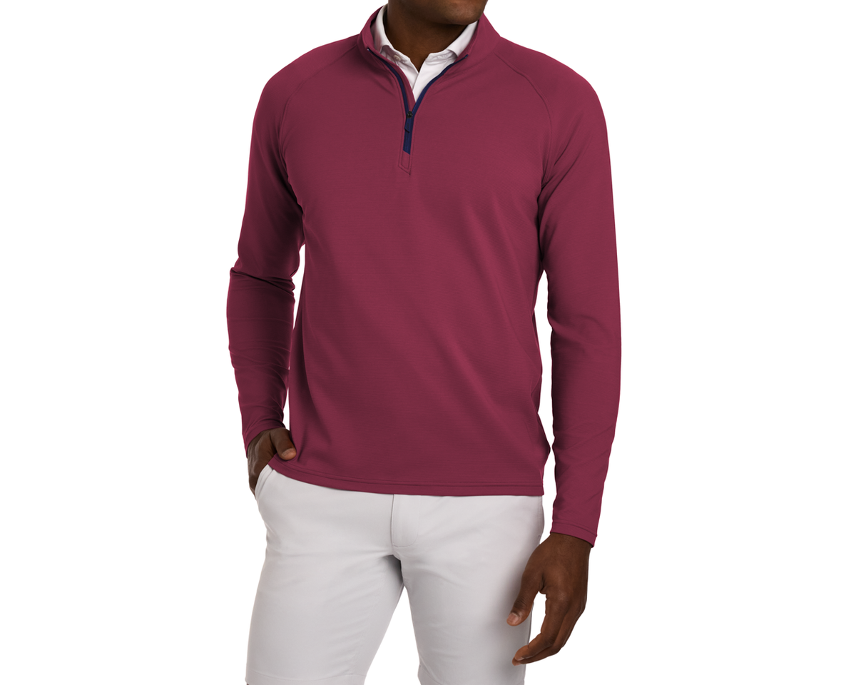 The Stuart Quarter-Zip: Cabernet