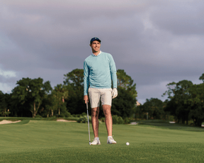 The Laidlay Crewneck: Heathered Harbor