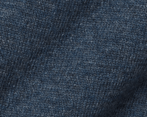 Close-up of Holderness & Bourne Men’s Blue Quarter Zip Sweater fabric texture