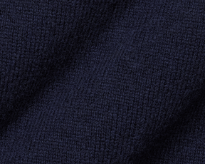 Close-up of Holderness & Bourne Men’s Navy Quarter Zip Sweater fabric texture