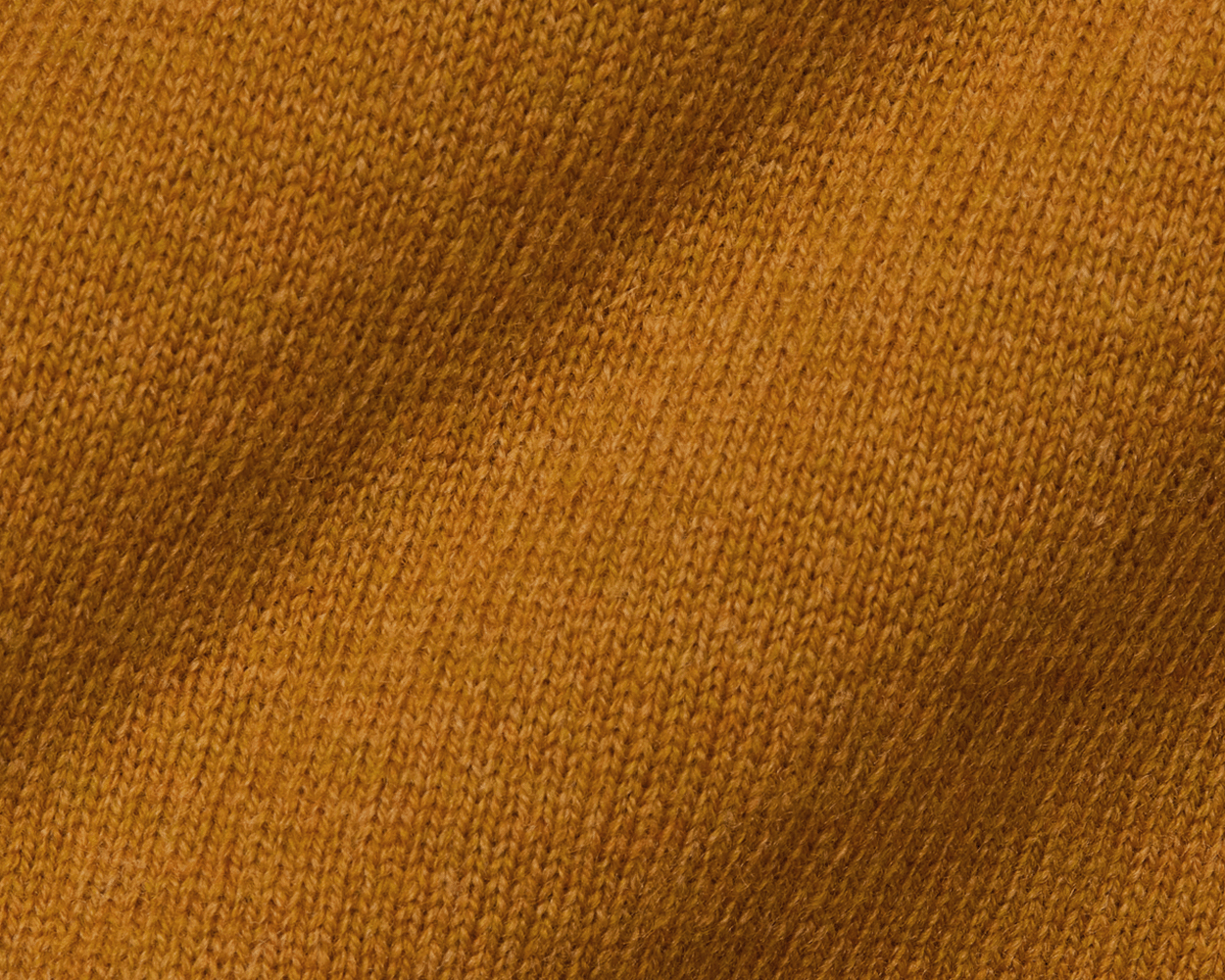 Close-up of Holderness & Bourne Men’s Golden Yellow Sweater fabric texture