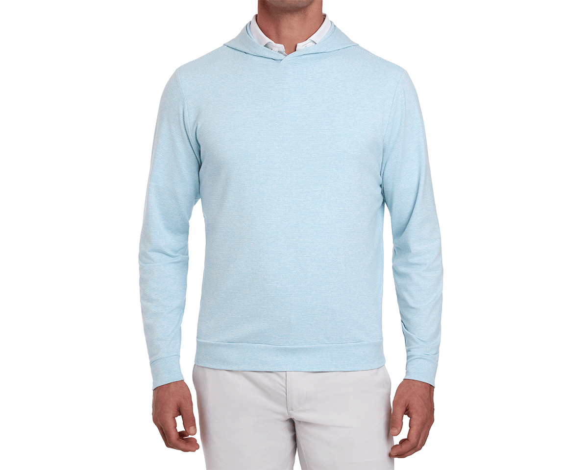 The Hamilton Hoodie: Heathered Harbor & White