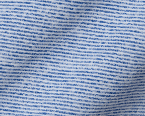 2026 U.S. Open Hamilton Pullover featuring fine pale blue and white stripes, showcasing lightweight jersey fabric with a heathered pattern for comfort and sun protection.