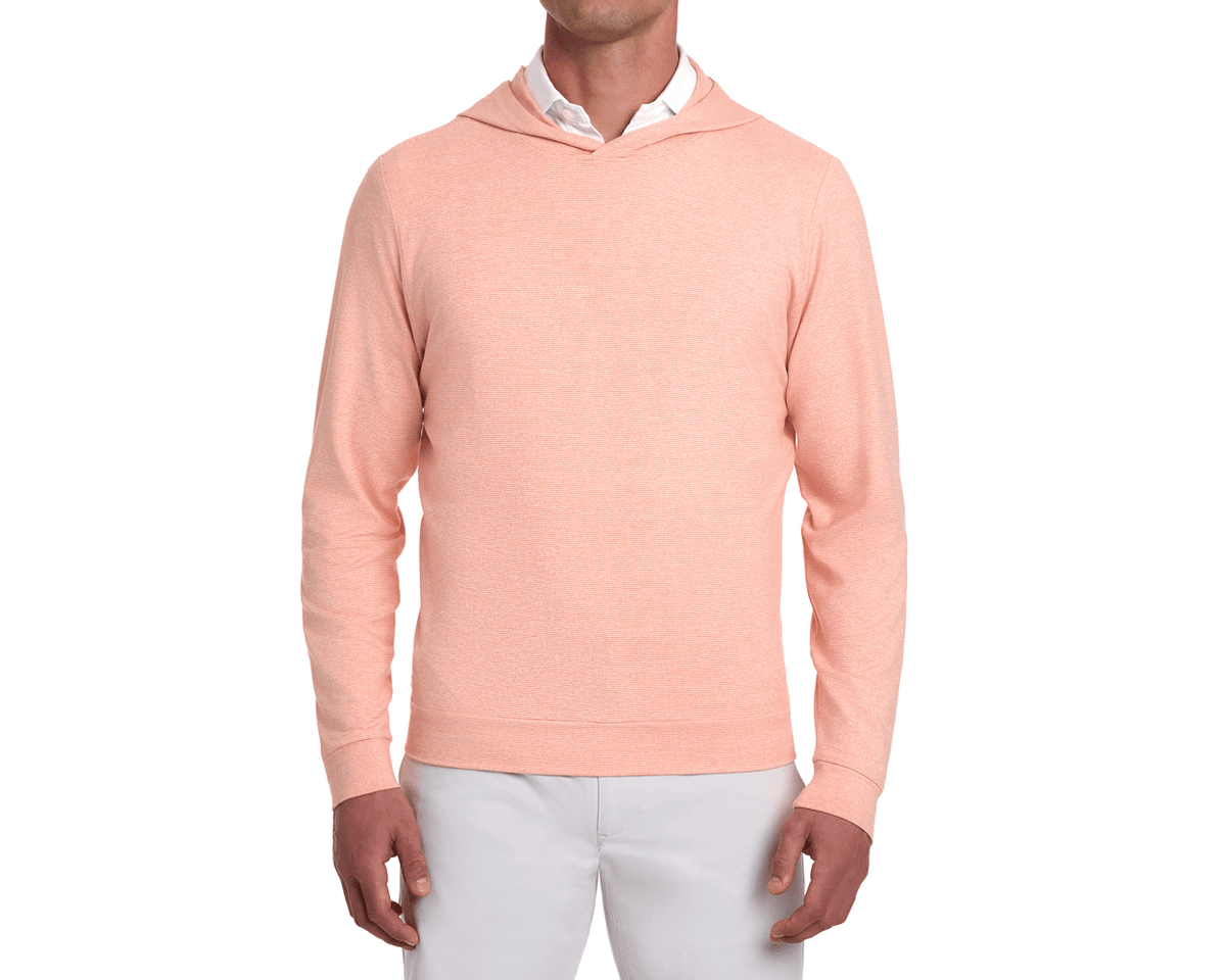 The Hamilton Hoodie: Heathered Nectarine & White