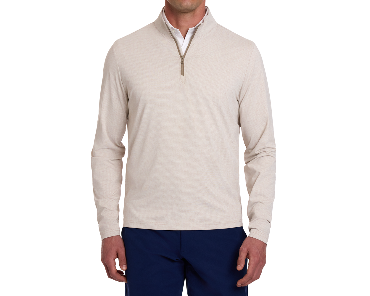 The Bell Quarter-Zip: Heathered Dune