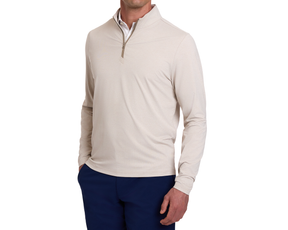 The Bell Quarter-Zip: Heathered Dune