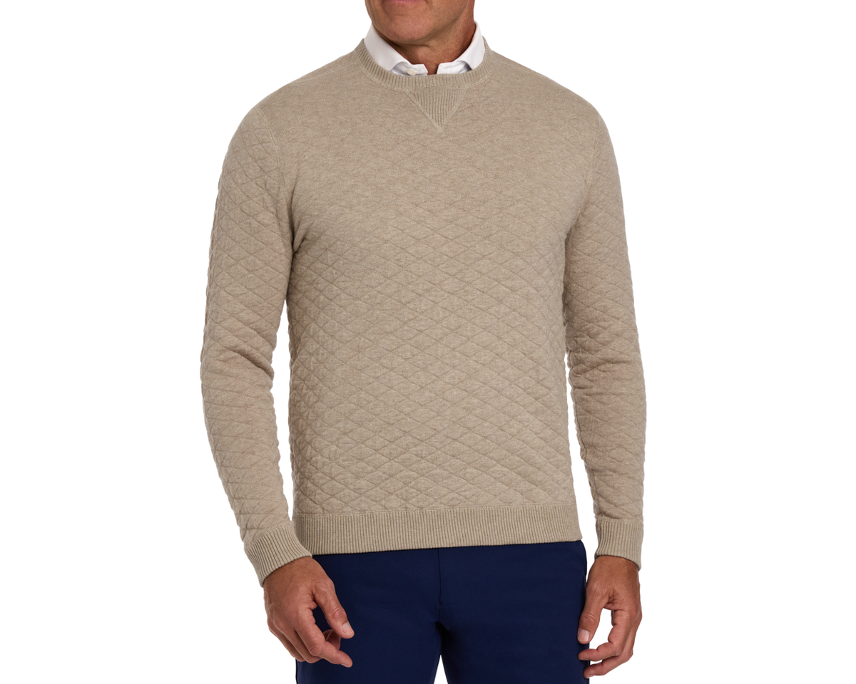 The Ward Crewneck Sweater: Heathered Light Dune