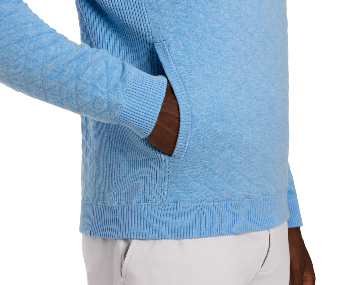 The Wallace Hoodie Sweater: Heathered Vista Blue