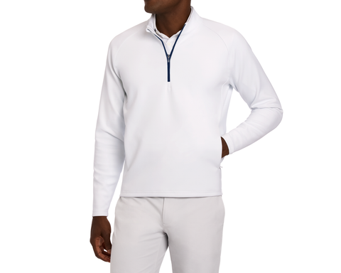 The Rodgers Quarter-Zip: White