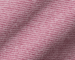 The Royce Quarter-Zip: Heathered Cabernet features a soft pink knit with fine white stripes, ideal for layering with built-in stretch and sun protection.