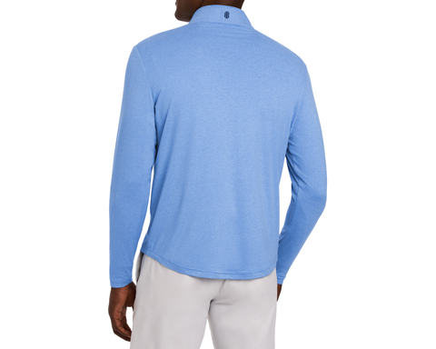 The Royce Quarter-Zip: Heathered Horizon Blue