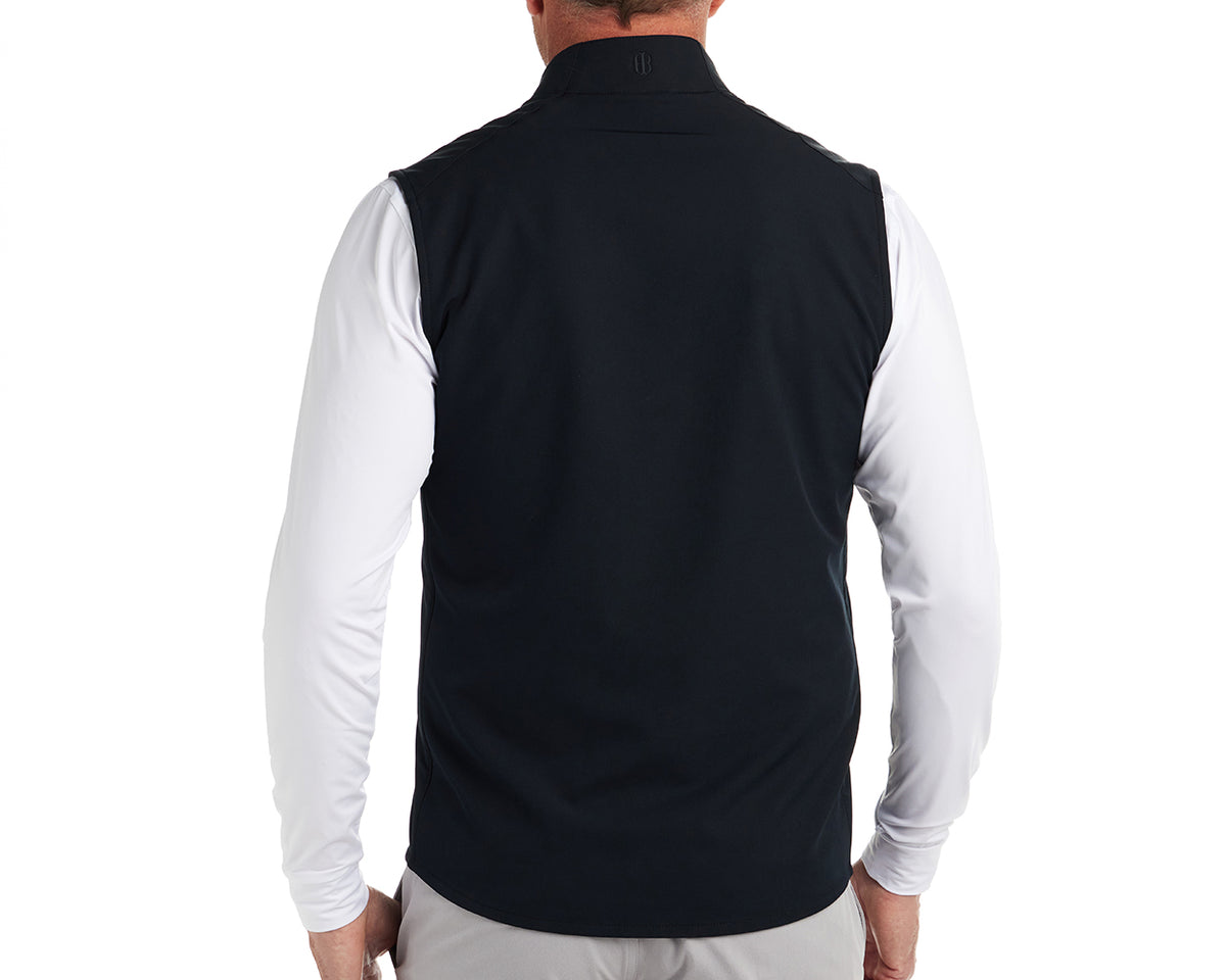 Men's Black Golf Vest Holderness & Bourne