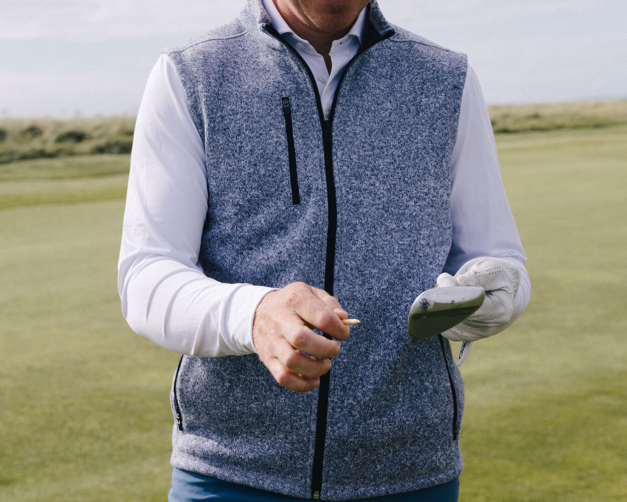 The Ashby Vest: Heathered Navy