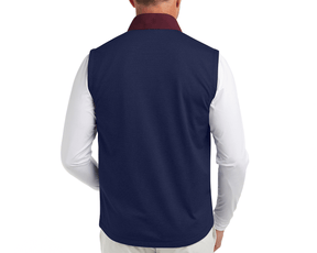 The Morris Vest: Navy & Dark Claret