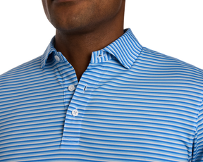 The Fleming Shirt: Horizon Blue/Vista Blue/White