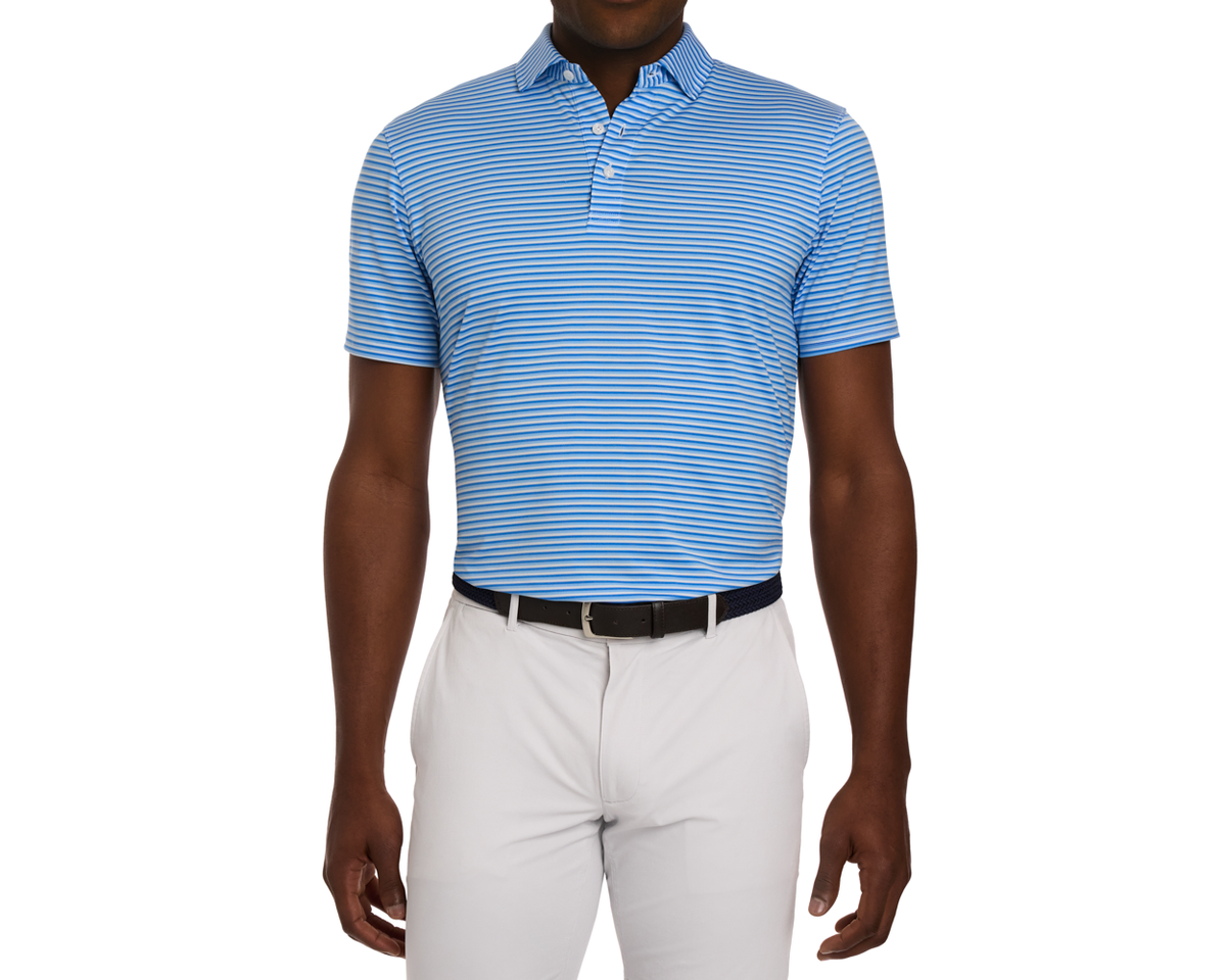 The Fleming Shirt: Horizon Blue/Vista Blue/White