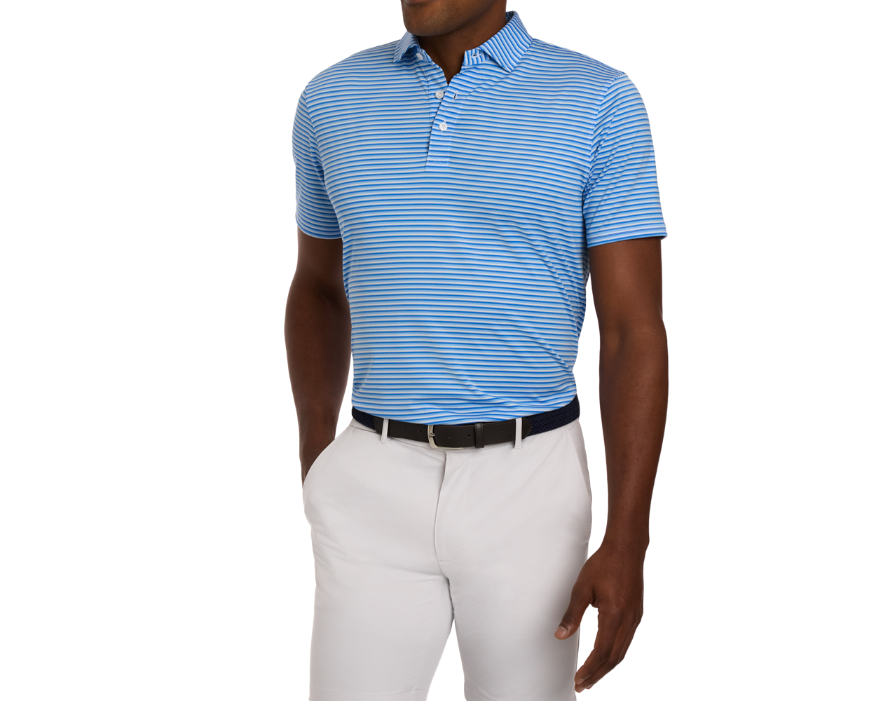 The Fleming Shirt: Horizon Blue/Vista Blue/White