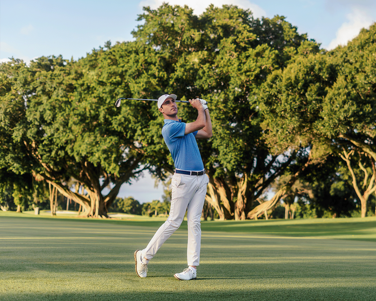 The Fleming Shirt: Horizon Blue/Vista Blue/White