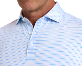 The Stanley Shirt: White/Vista Blue/Horizon Blue