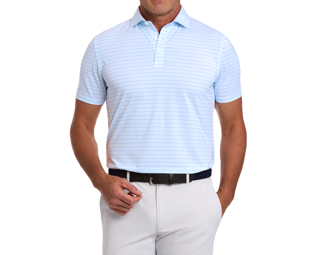 The Stanley Shirt: White/Vista Blue/Horizon Blue