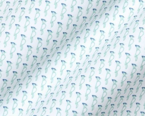 The Sprague Boys Shirt: Cascade Green & Pacific Blue